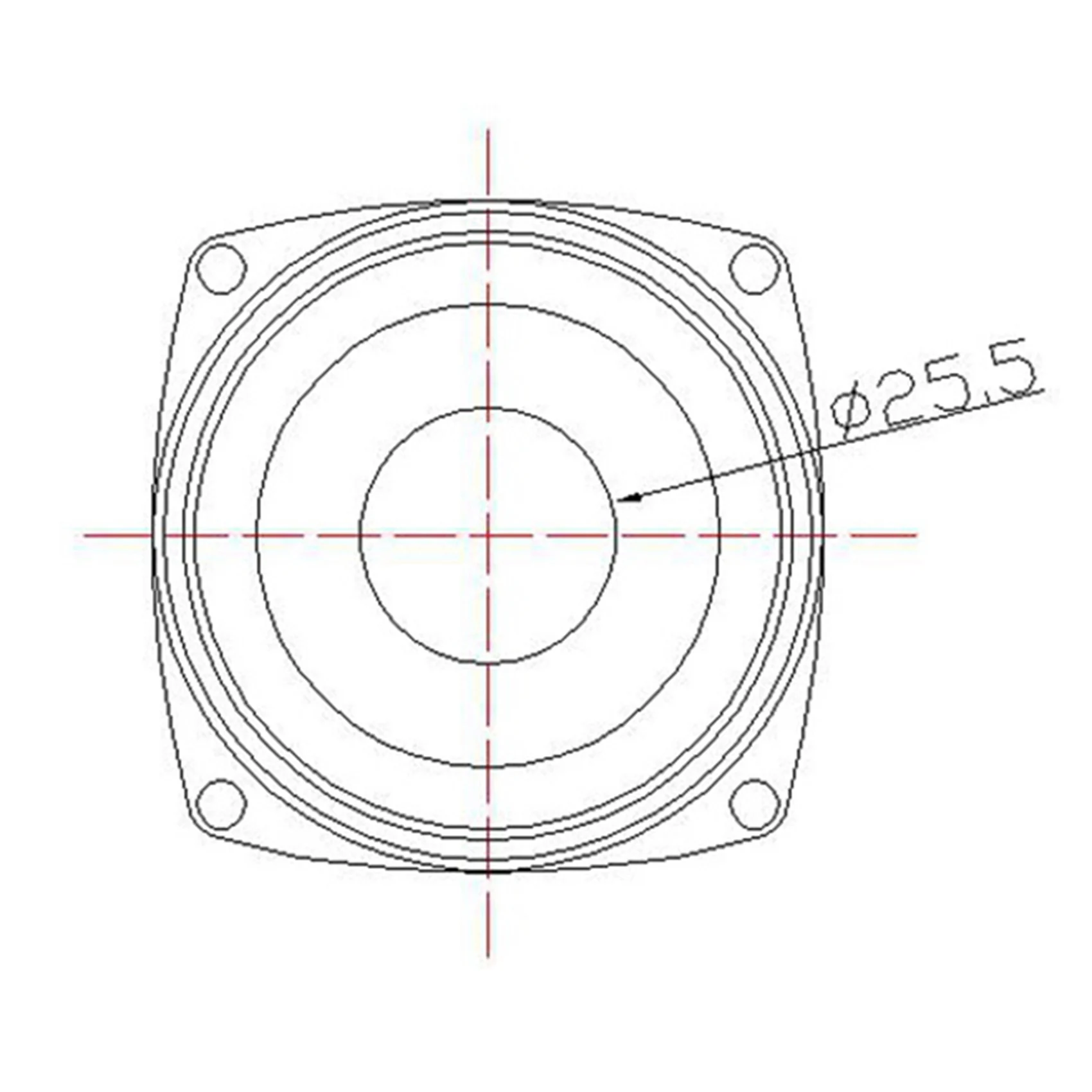 A66I Audio Speaker 25W 66Mm Full Frequency Multimedia Loudspeaker DIY Sound Mini Speaker with Mounting Hole for Home Theater