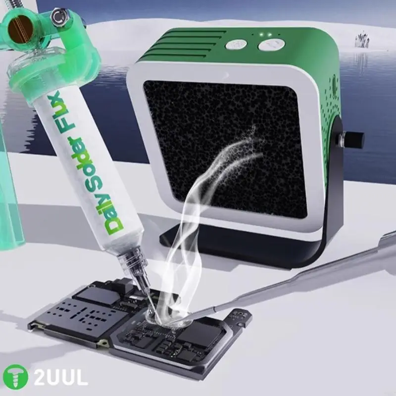 

Вытяжной вентилятор 3 в 1 с функциями удаления дыма, охлаждения и освещения для эффективного ремонта телефонов 896C