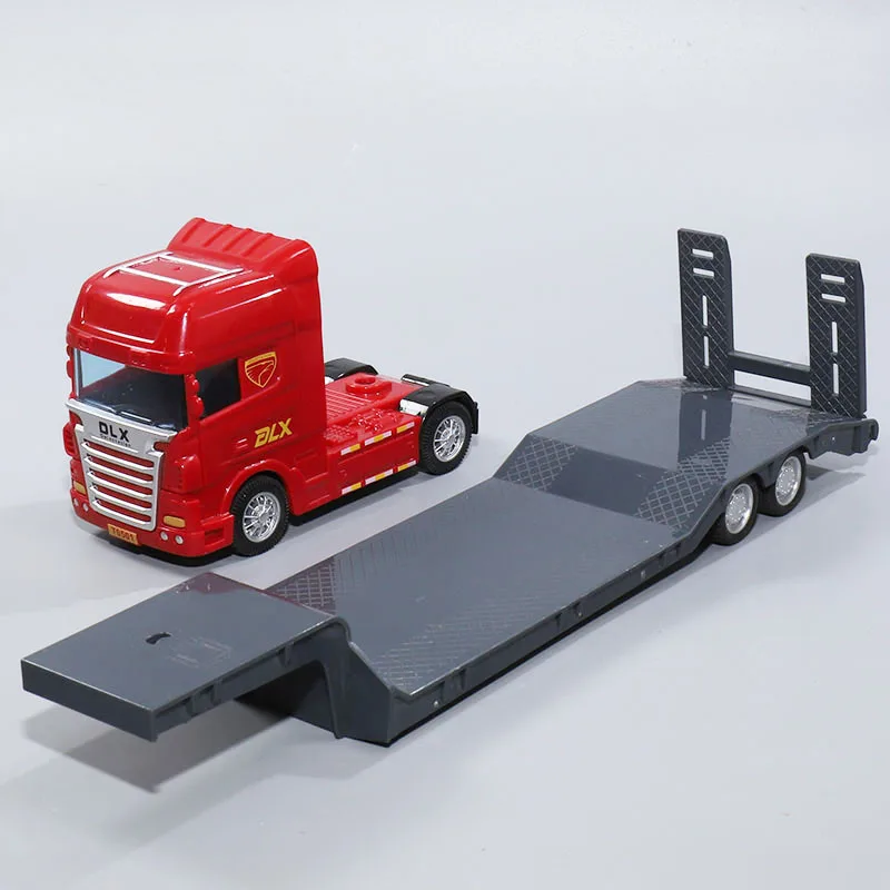 New 1: 50 Plastic flatbed trailer model,engineering transport car toys,excavator roller toys,wholesale