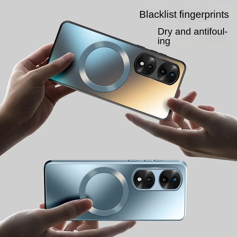 Dla Huawei Honor 90 80 70 60 50 Pro Etui Hard Matte Magnetic Wireless Charging Protective Back Cover Case For Honor X9 9X Shell