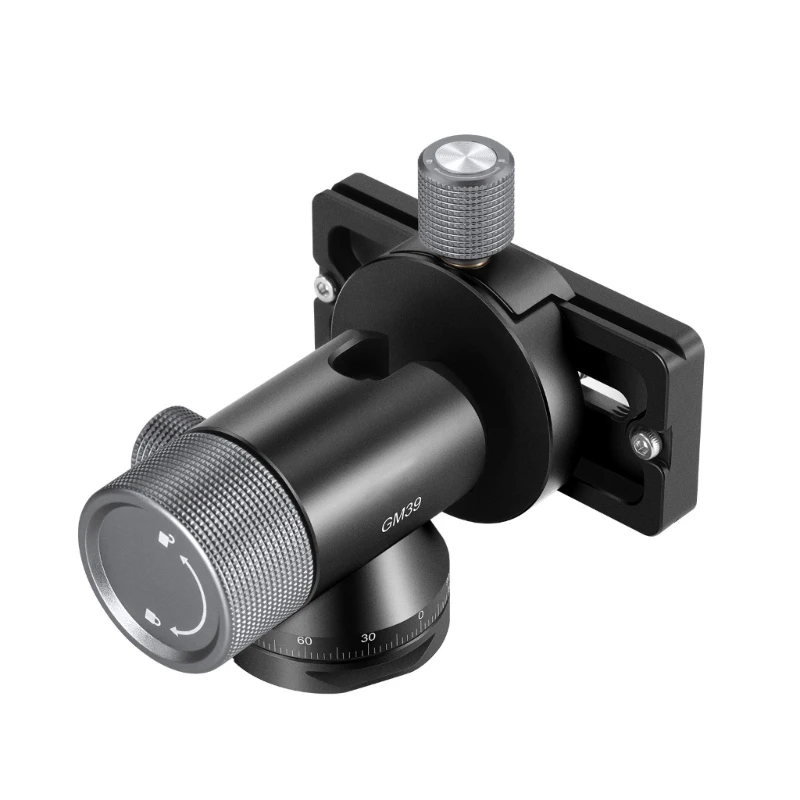 DX62 Gimbaled Head for Monopod Tripod Long Telephoto Lenses Metal Low Head 360°Rotation and 90°Tilts