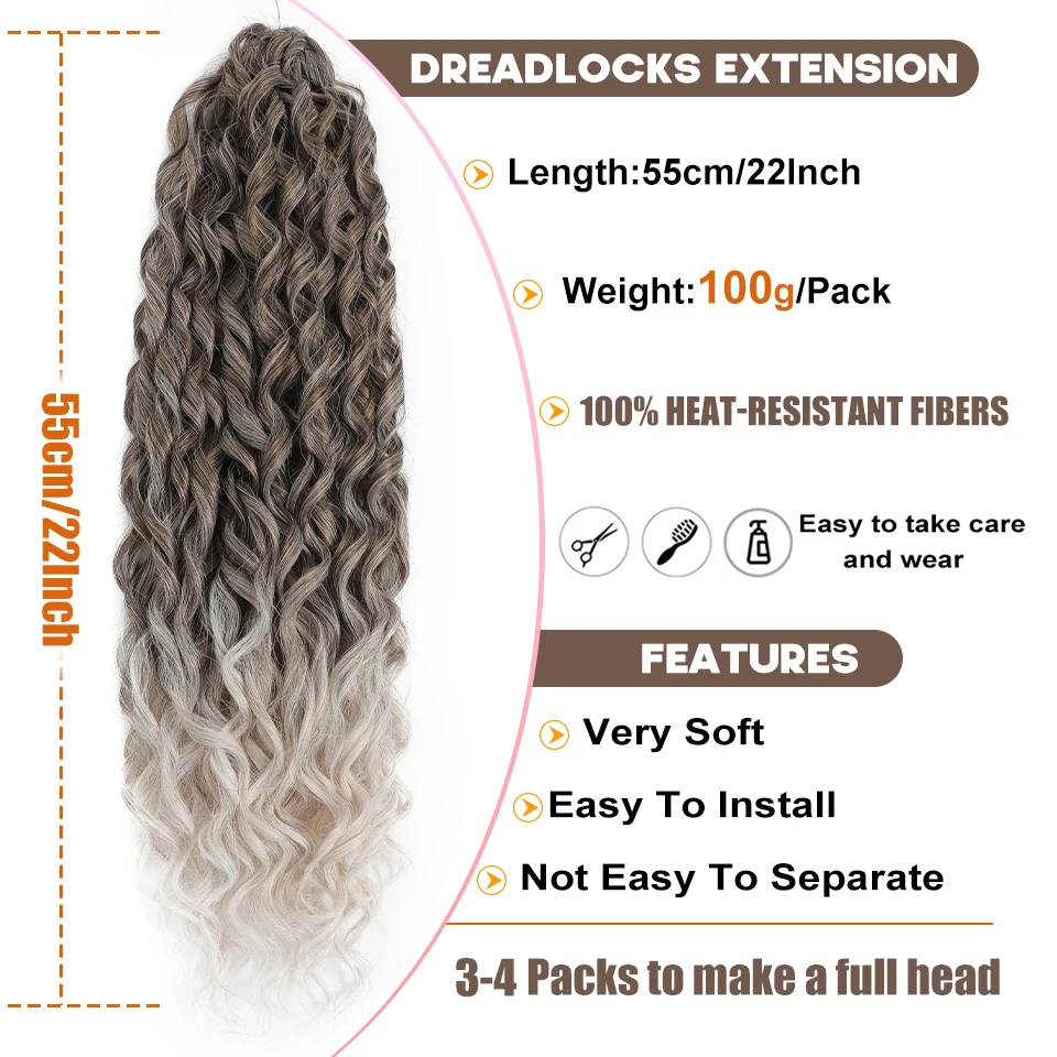 Jessica Hair Deep Wave Twist Synthetic Crochet Hair Braid Afro Curl Ombre Blonde Pink Deep Wavy Braiding Hair Extension ForWomen