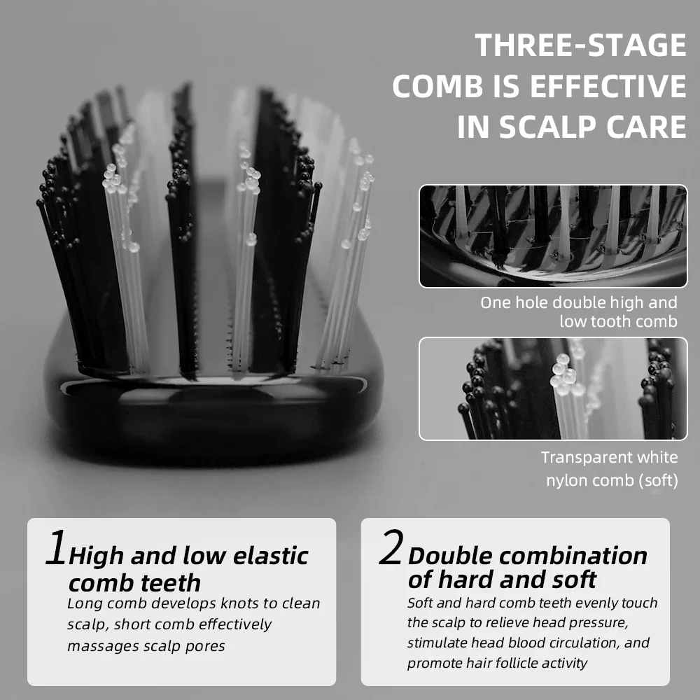 Premium Hair Massager Scalp Brush - Shampoo Brush Wet Plastic Detangling Hair Cleaning Comb for Enhanced Hair Care