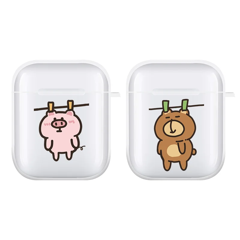 

Cute and Funny Little Pig Bear Earphone Case for Airpods 1 2 3 Cover Protection for Airpod Pro Pro2nd Shockproof Fundas Covers