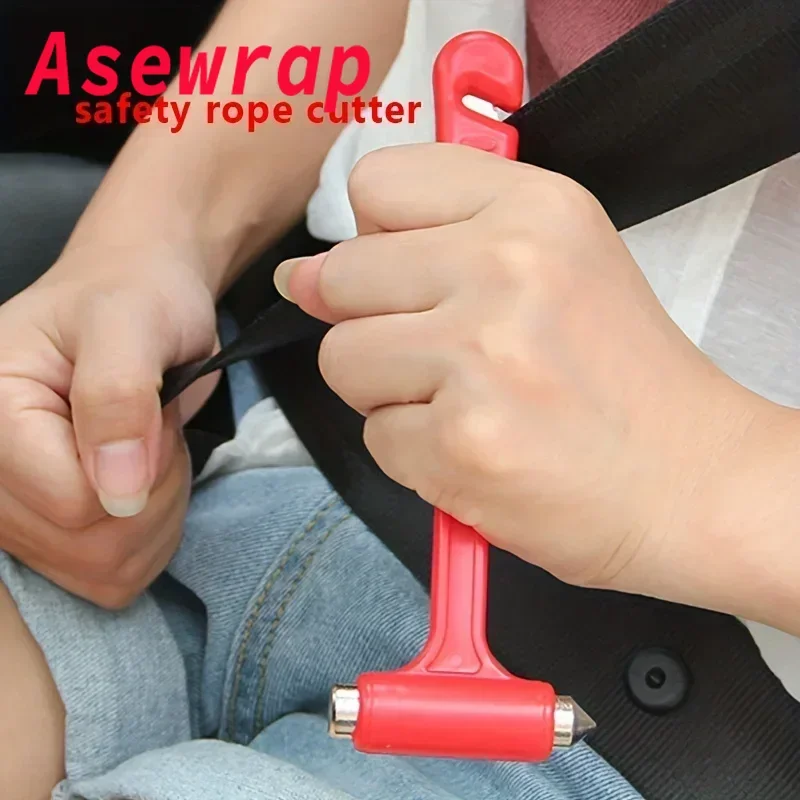 Portable Two-in-One Emergency Car Safety Hammer with Seat Belt Cutter And Window Breaking Feature for Car Emergent Rescue Escape