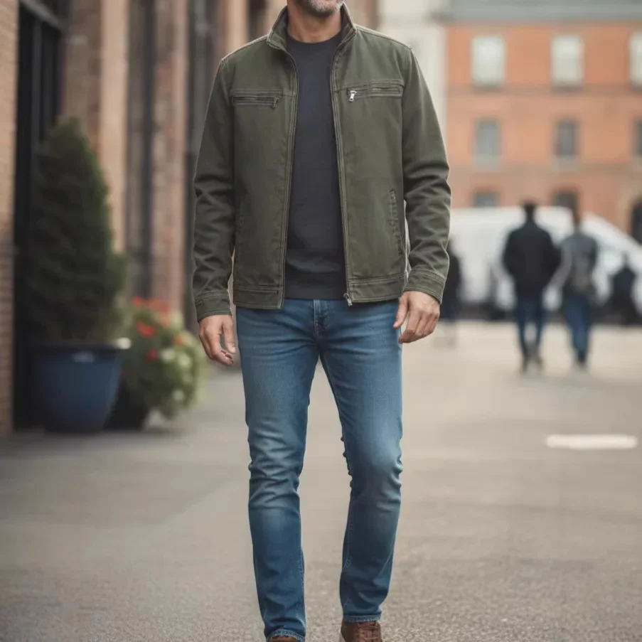 EU/US Spring Jacket Men's Tooling Cardigan Loose Casual Sports Coat Outdoor Workwear Blazer New 2026 Fashion Top