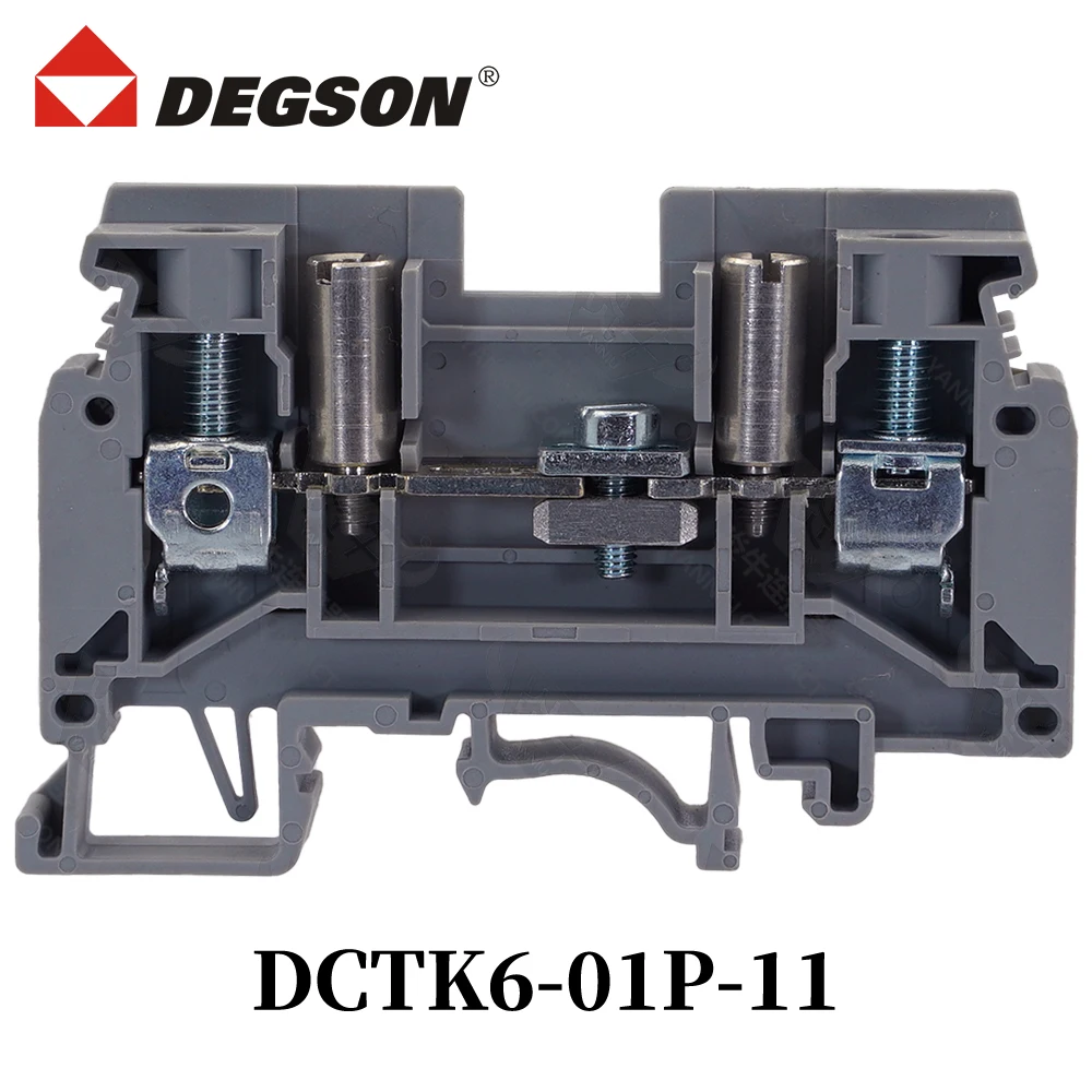 

10Pcs DEGSON DCTK6-01P-11-00ZH Din rail terminal blocks DCTK6 01P Lead 7439-92-1 Phoenix Contact NS 35/15 41A 630 V