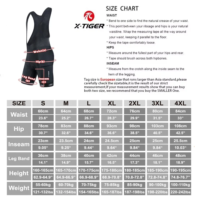 X-TIGER Men Cycling Bib Shorts with Back Pocket 5D Gel Padded Bike Shorts for Men Mountain Road Biking Riding Half Pants Tights