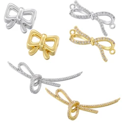 ZHUKOU 18k gold plated 3 styles bow pendant ladies DIY jewellery accessories: VD1491-VD1493