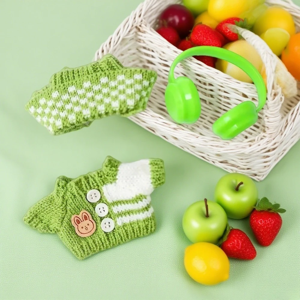 

For Labubu Doll Clothing Cute Sweater Set 17cm Clothing Shoes Doll DIY Accessories Training Sitting Party Games Toys Gifts