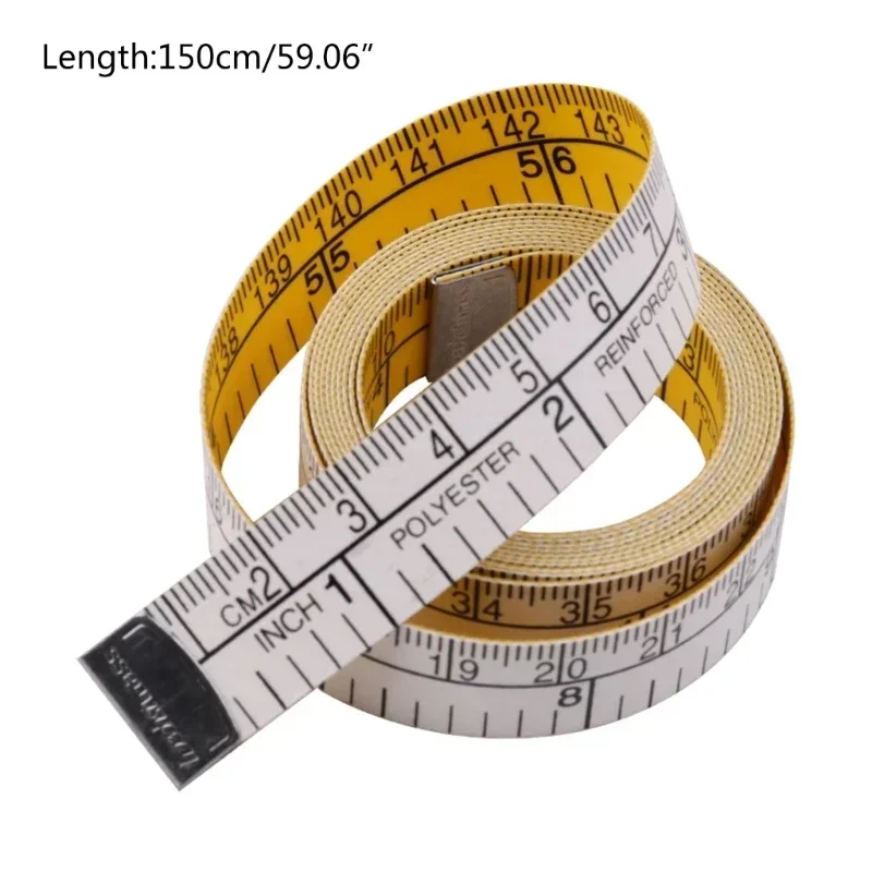 150cm/60inch Body Measuring Ruler Sewing Tailor-Tape Measure Mini Soft Flat Ruler Centimeter Meter Sewing Measuring Drosphip