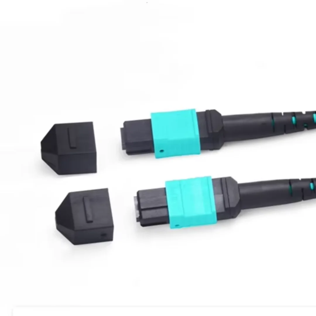 

оптоволоконный патчкорд 16 жил MPO-MPO тип A женский мужской круглый кабель OM3-150 aqua MPO UPC 1 м 3 м 5 м 10 м 15 м 20 м оптическая перемычка