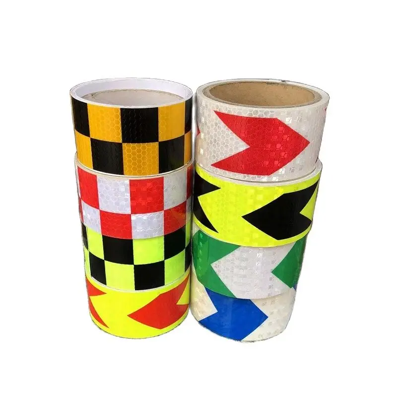 5cmx3m Reflectante Reflective PVC Strip Reflector Tape Adhesive Auto Car Film Crystal Honeycomb