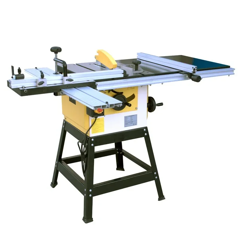 

Industrial Woodworking Cutting Machine With Iron Frame Ten Inches Sliding Table Saw For Wood Cutting