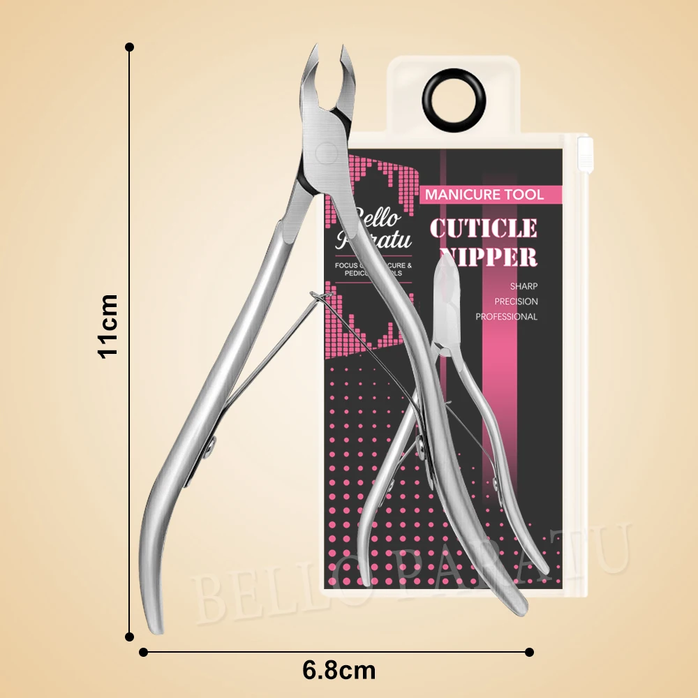 1 Pz Pinza per cuticole Strumenti per manicure Clipper Professionale Mezza 5mm Mascella Tagliacuticole Precisione Tagliacuticole Strumento