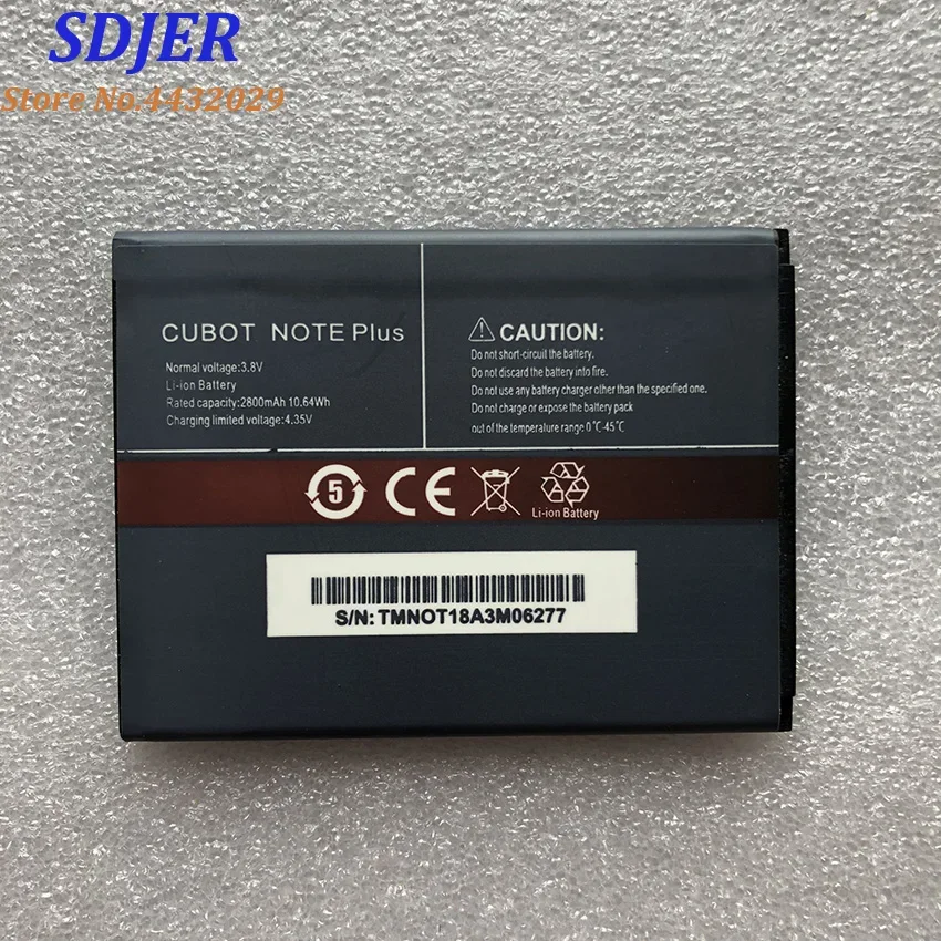 

CUBOT NOTE Plus Battery 2800mAh 100% New Replacement backup battery For Cell Phone In Stock