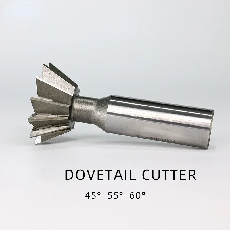 Hot Selling High Speed Steel Groove Milling Cutter 30*60mm/40*60mm/50*60mm/60*60mm Straight Shank Dovetail Groove Milling Cutter