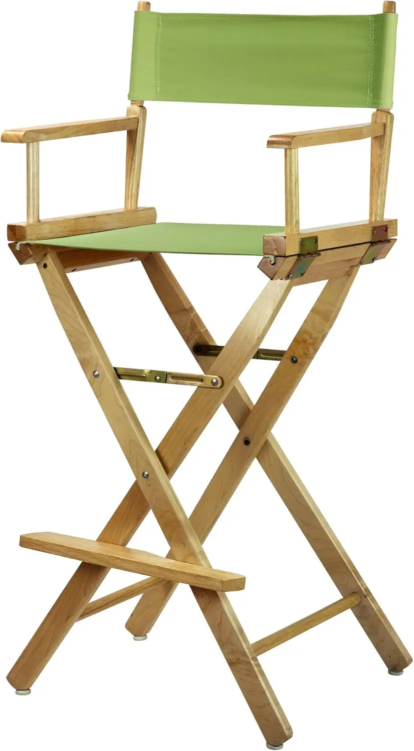 

230-00/021-72 30"" Natural Frame-Lime Green Canvas Director Chair Bar Height