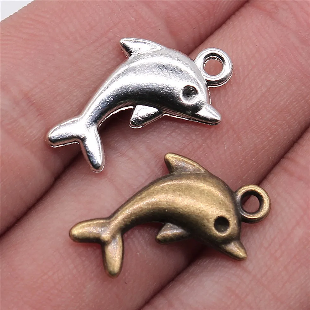 Charm Dolphin Ocean Animal Pendant Collection Charms For Marine Life Theme Bracelet Necklace Jewelry Making Supplies