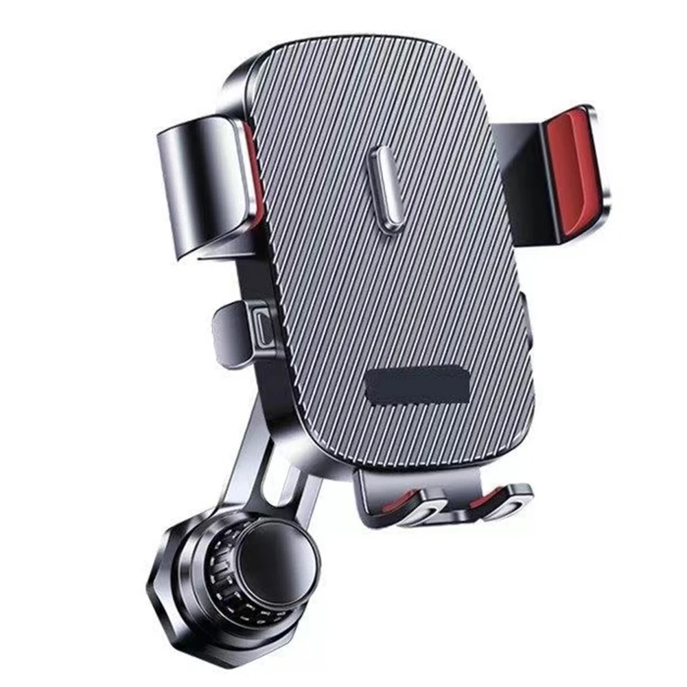 

360 Degree Phone Rotation Vehicle Mount Mobile Phone Stand Black Air Vent Clip ABS Material Convenient Driving
