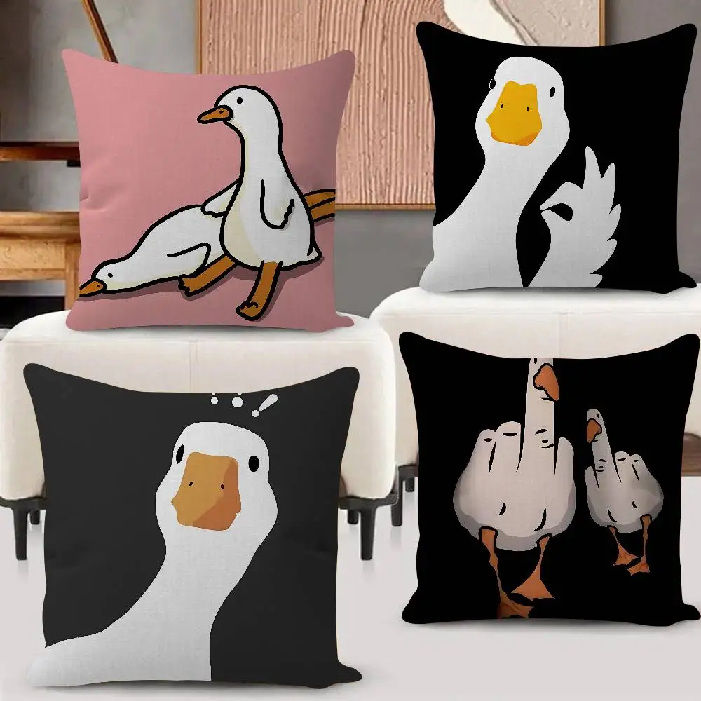 Games G-Goose Goose Duck Survive Pillow Case Plush Fabric Soft Double Sided Print Sofa Cushion Cover Throw Pillow Covers