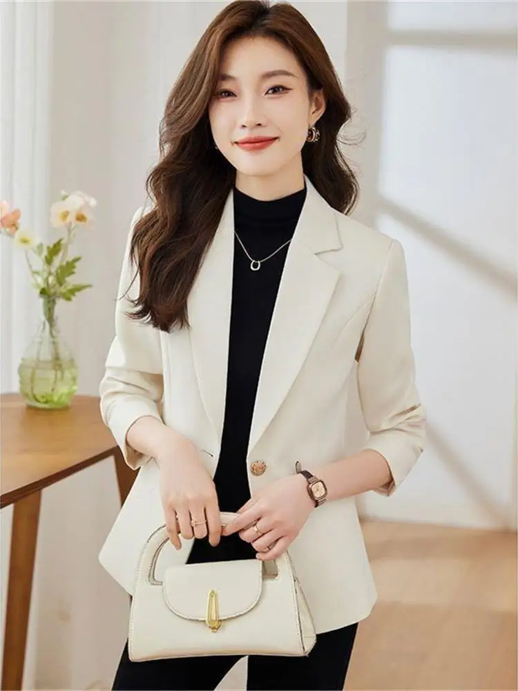 Caramelo cor fino ajuste feminino jaet cintura cinched coreano sle primavera outono nova chegada ort comprimento botão acima