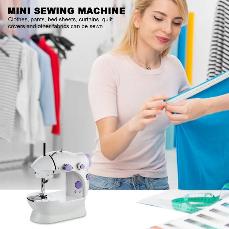 Sewing Machine For Beginners Household Crafting Mending With Electric Sewing Machines Portable Double Speed Mini Sewing Machine