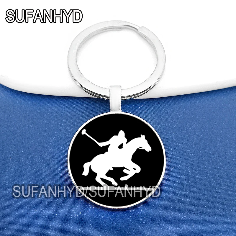 Fshion Horse Racing Keychain for ManTrendy Jewelry Horse Key Chains for House Animal Keyring