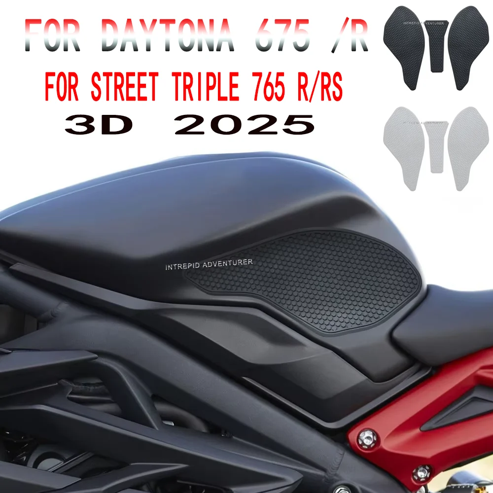 

Fuel Tank Pad For DAYTONA 675 /R STREET TRIPLE 765 R/RS Motorcycle Tank Protection Stickers Knee Grip Traction Pads Anti-slip