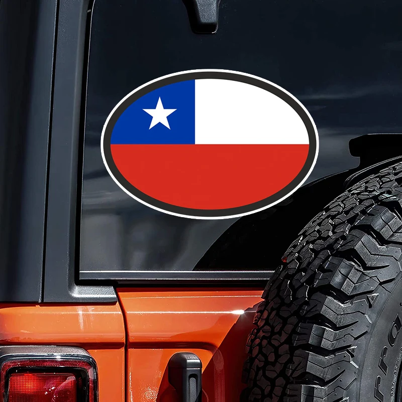 

CK21133# 15x10cm Chile Oval Sticker with Flag for Bumper Laptop Book Fridge Motorcycle Helmet Door Tool Box Locker PC