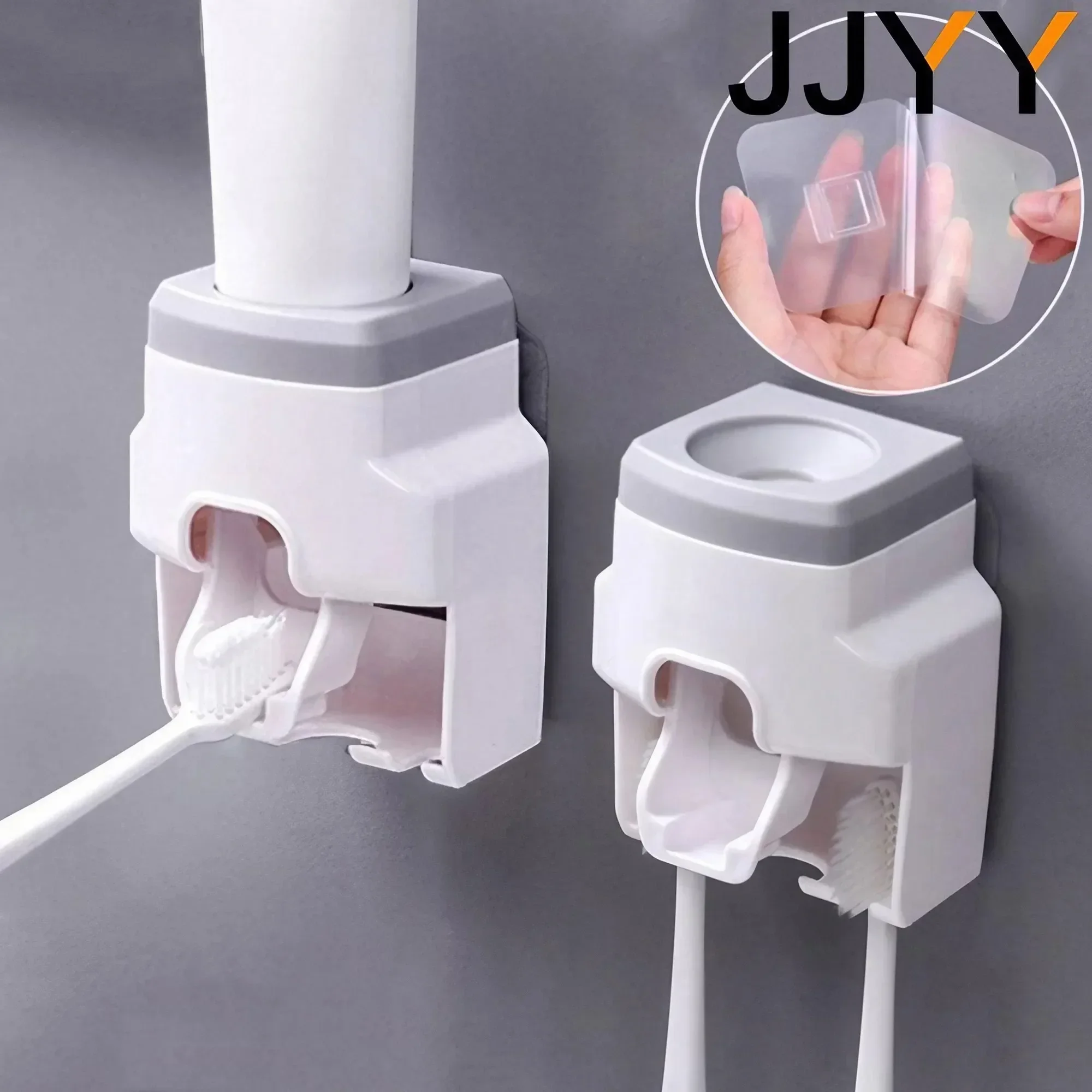 Automatic Toothpaste Dispenser Creative Wall Mount and Small Toothbrush Holder Toothpaste Squeezer for Family Shower Bathroom