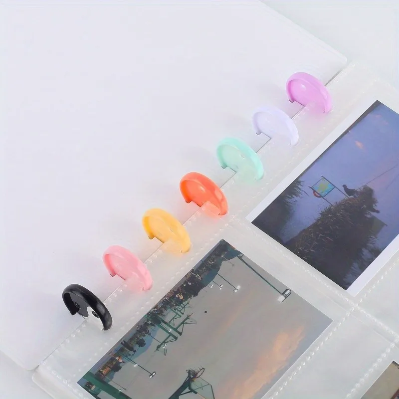 24Pcs/Lot Plastic Binding Rings 28MM Butterfly Loose-leaf Buckle Transparent Buckle Mushroom Hole Notebook Binding Disc Binder