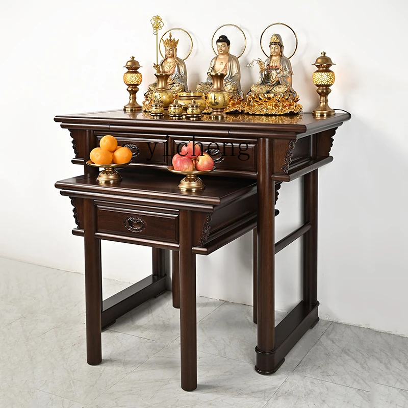 XL black sandalwood table all solid wood table for table household use Shentai cabinet Shentai