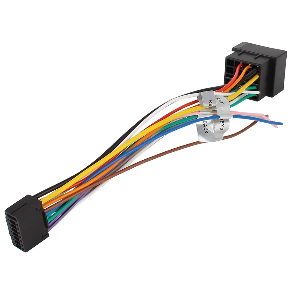 Grandnavi 16 دبوس كابل توصيل ISO موصل قياسي محول لراديو السيارة أندرويد لمحول تسخير الأسلاك محول كابل سلك السيارة #5