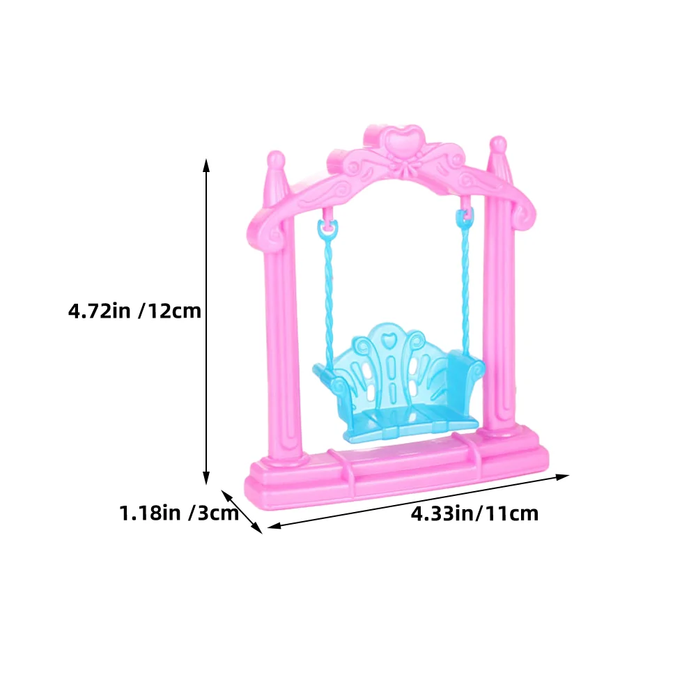 Simulation Mini balançoire maison accessoires salle de jouets modèle Miniature artisanat en plastique ornements