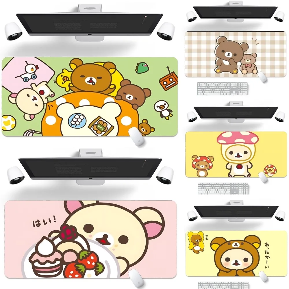 

R-Rilakkuma B-Bear Mousepad New Arrivals Large Gaming Mousepad L XL XXL Gamer Mouse Pad Size For Keyboards Mat