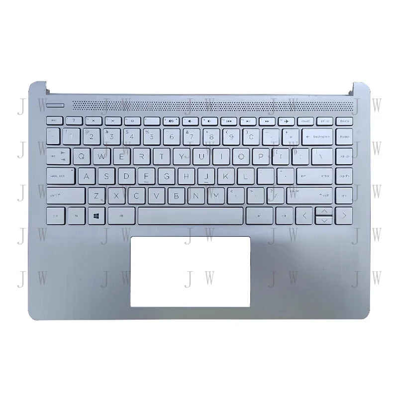 DDW   New for HP 14S-CR 14-CF-DF-DK TPN-I130 I135 Palmrest US Silver with Keyboard