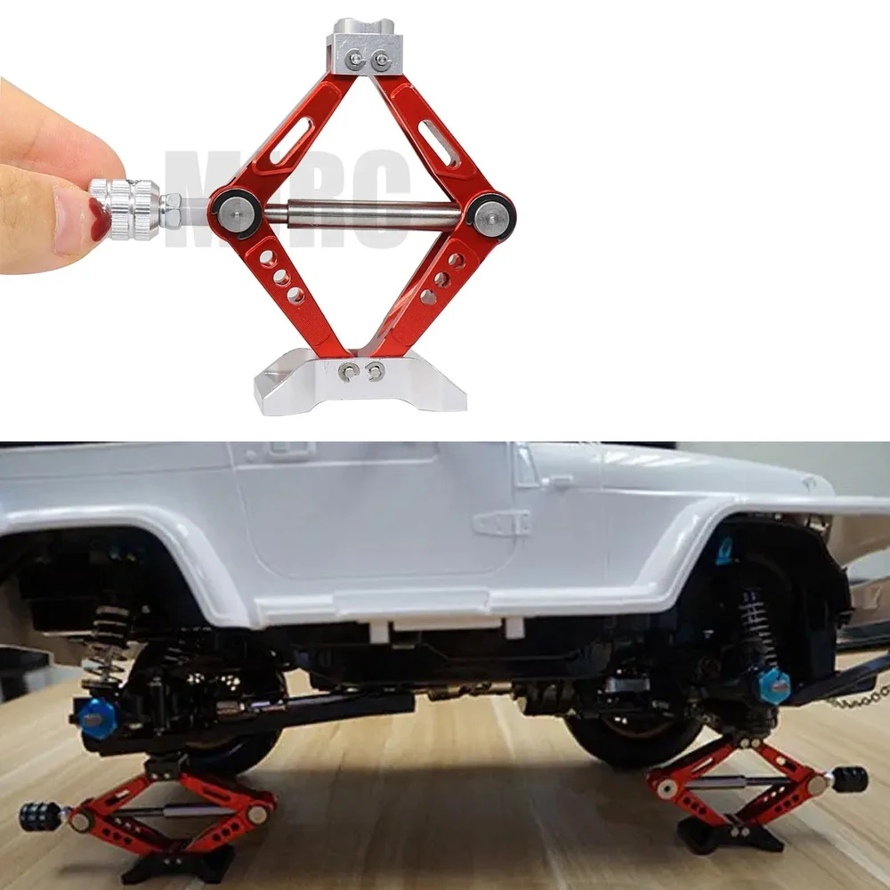 Ajrc Rc Car 1:10 Scale Adjustable Metal Scissor Jack Tool for Rc Crawler Axial Scx10 Trx4 Tamiya Cc01 D90 D110 Trax Trx-4 Trx6
