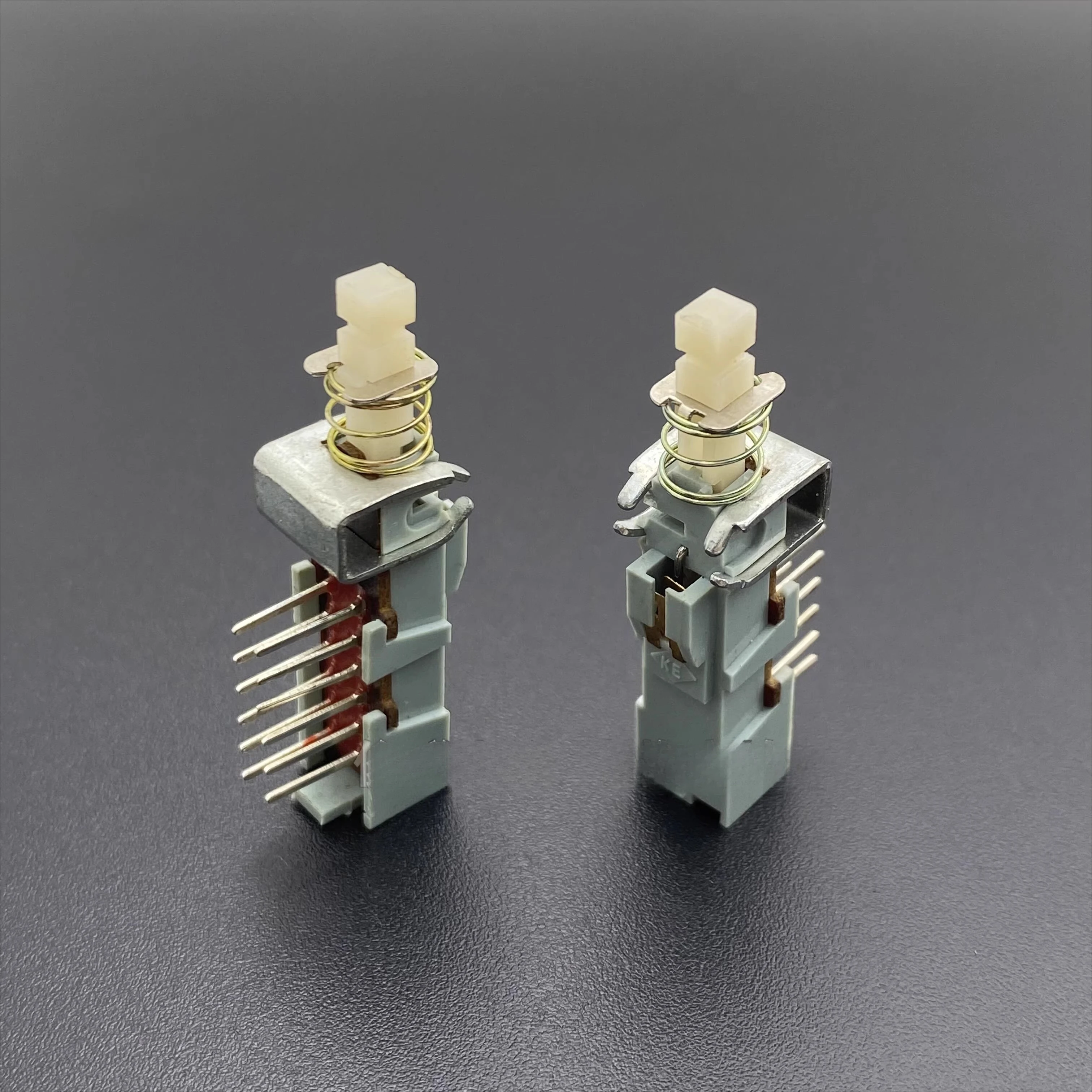 20pcs for ke self-locking power switch adjustable lock button double row 12-pin tv straight key spring piano key amplifierbutton