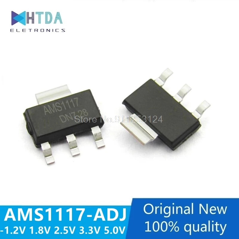 30pcs/lot AMS1117-ADJ AMS1117-1.2 AMS1117-1.8 AMS1117-2.5 AMS1117-3.3 AMS1117-5.0 AMS1117 SOT223 In Stock
