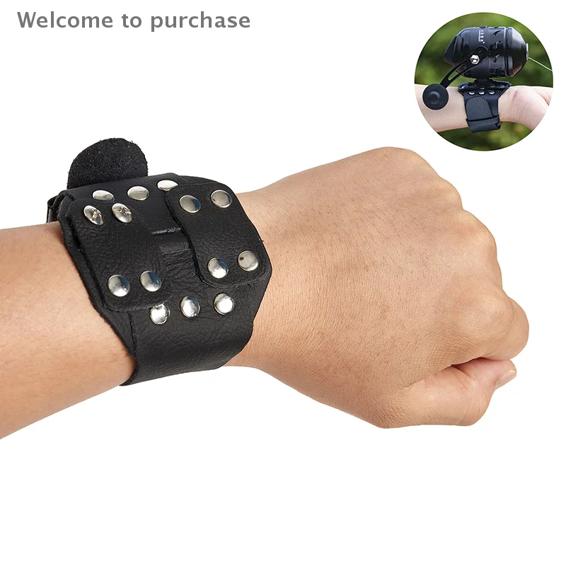 Guard Capture Glove Adjustable Strap Slingshot Wristband Fishing Hunting  Reel Holder