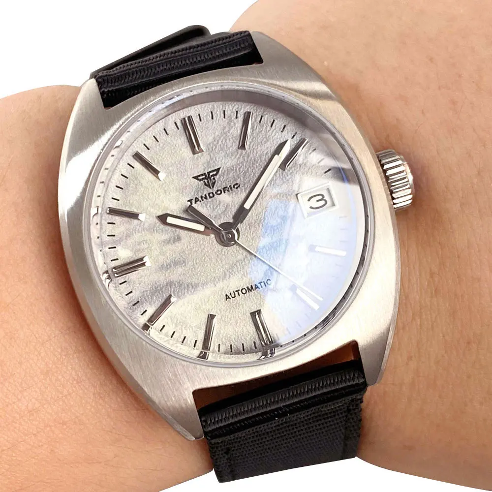 

Tandorio матовый циферблат 200 м водонепроницаемые NH35 автоматические 36 мм маленькие военные часы мужские AR куполообразные женские часы с сапфировым стеклом нейлоновый ремешок