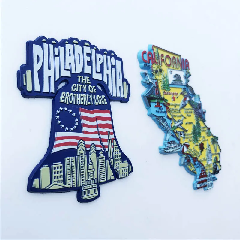 USA New Philadelphia California  Fridge Magnets Tourism Souvenir Refrigerator Magnetic Sticker Decoration Collection Gift