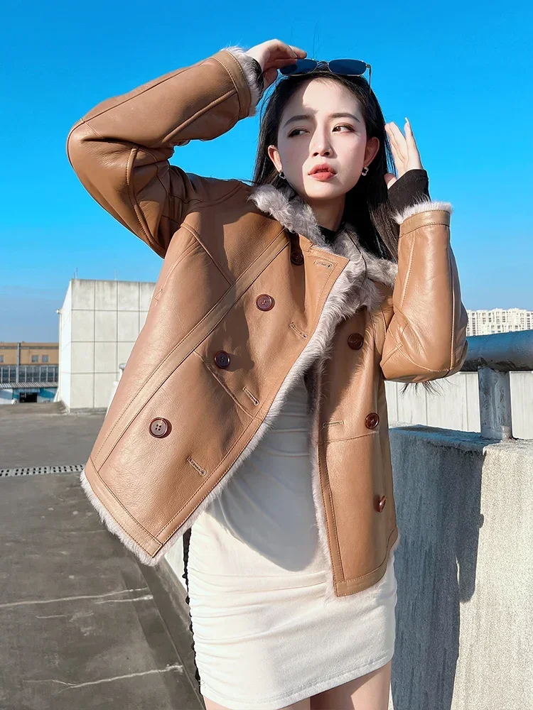 Real Fur Coat Women High-end Natural Leather Fur Coats Women Winter Genuine Leather Jacket Classical Fur Jackets Chaquetas Mujer