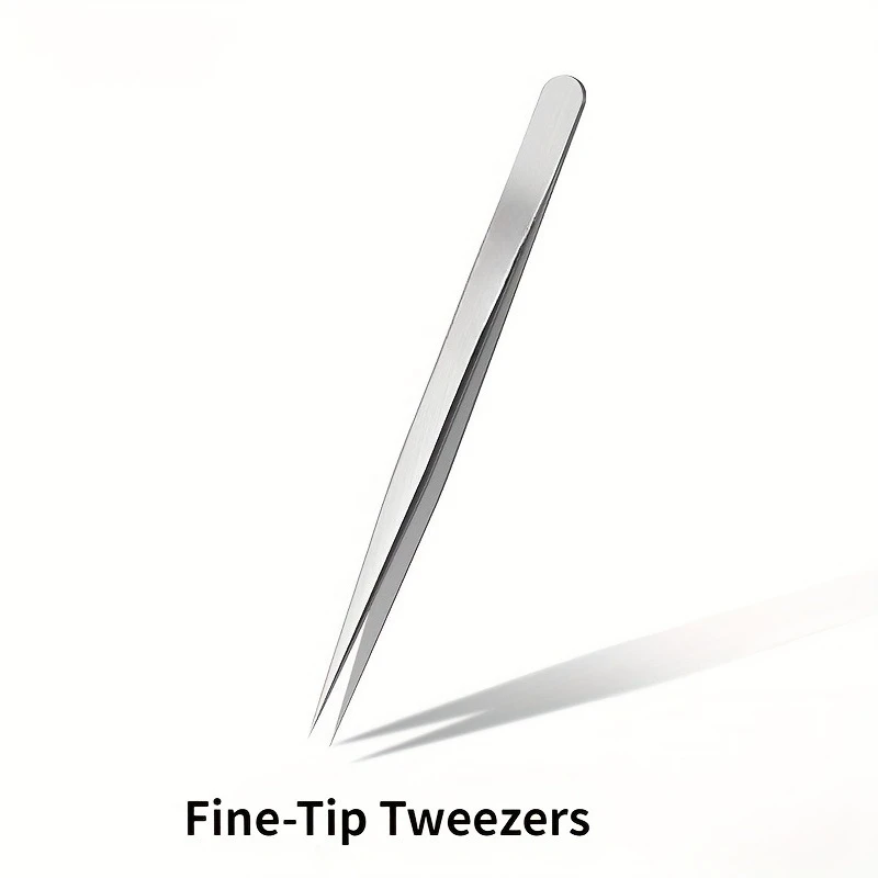 Stainless Steel Precision Pointed Tweezers, Beauty Makeup Eyebrow Pliers, Hair Removal , Accurate Pimple/Blackhead Extraction image 5