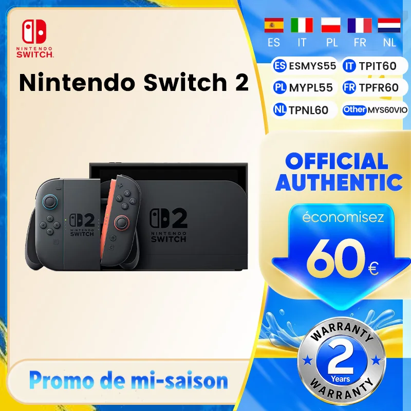 100% Original Nintendo Switch 2 7.9'' Screen Joy‑Con Handle Enhanced Audio Adjustable Console NS2