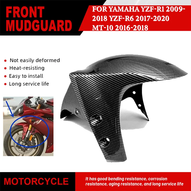 

For Yamaha YZF-R1 2009-2018 YZF-R6 2017-2020 MT10 2016 2017 2018 Motorcycle Front Fender Mudguard Splash Guard Wheel Cover