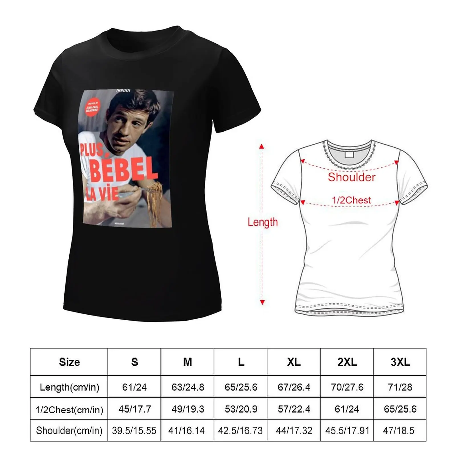 Jean Paul Belmondo T-Shirt female tops funny Short sleeve tee t-shirt dress for Women plus size