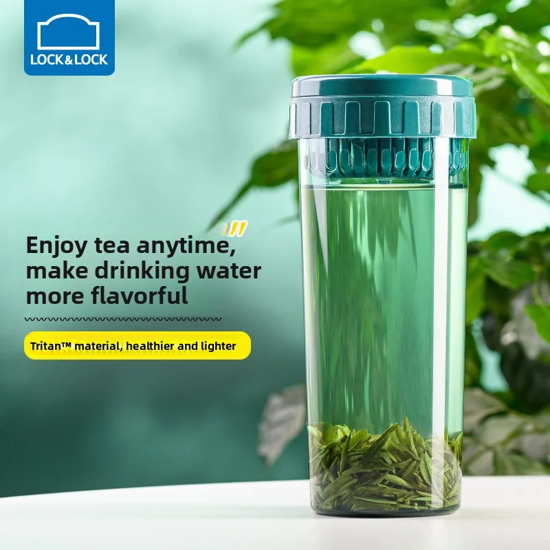 

Портативная пластиковая чашка для воды большой емкости для мужчин и женщин, заваривание чая, офисное ситечко для чая Lo N Lo, корейский сле