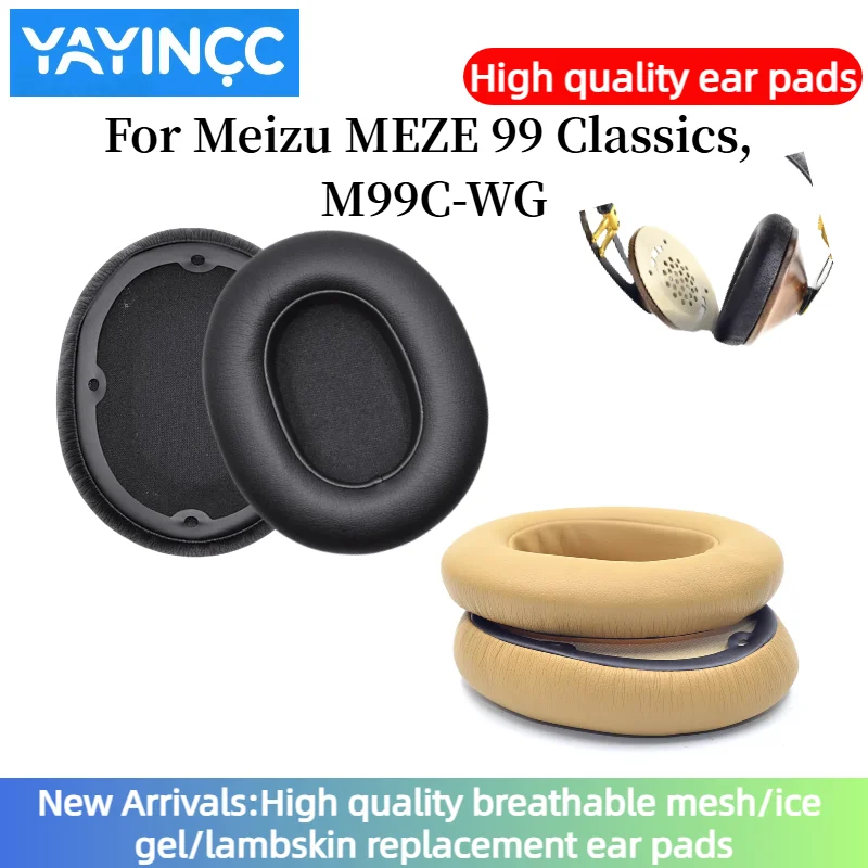 

YAYINCC 1pair Ear Pad For Meizu MEZE 99 Classics, M99C-WG Headset Gamer Replacement Headphones Memory Foam Earpads Foam Cover